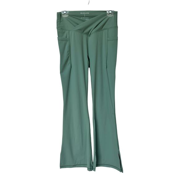 Blogilates Leggings Crisscross High Rise Flared Hedge Green Women's Size Large - Picture 1 of 10